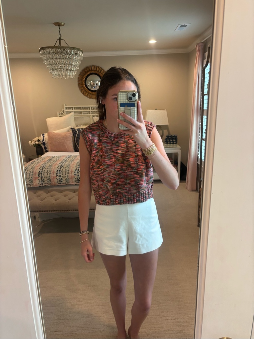 Steve Madden Multicolor Knit Cropped Tank Top